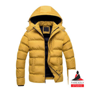 Men’s Waterproof Puffer Jacket – Insulated Winter Parka with Hood for Cold Weather & Snow Sports