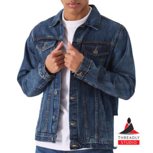 Men’s Classic Slim Fit Denim Jacket – Trucker Style Casual Button-Down Outerwear